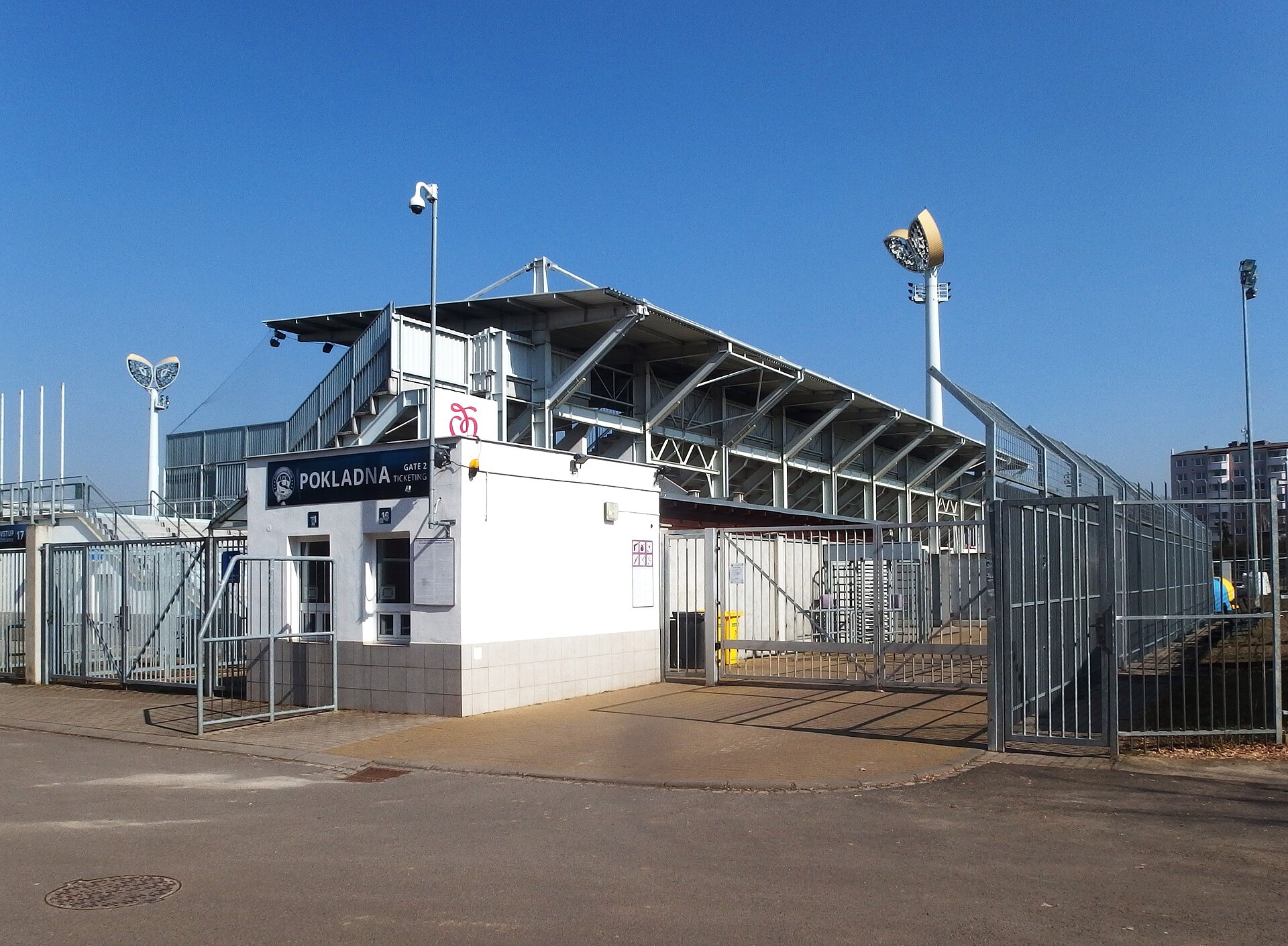 Uherské Hradiště, Czechia. Municipal stadium, home ground of the 1. FC Slovácko.