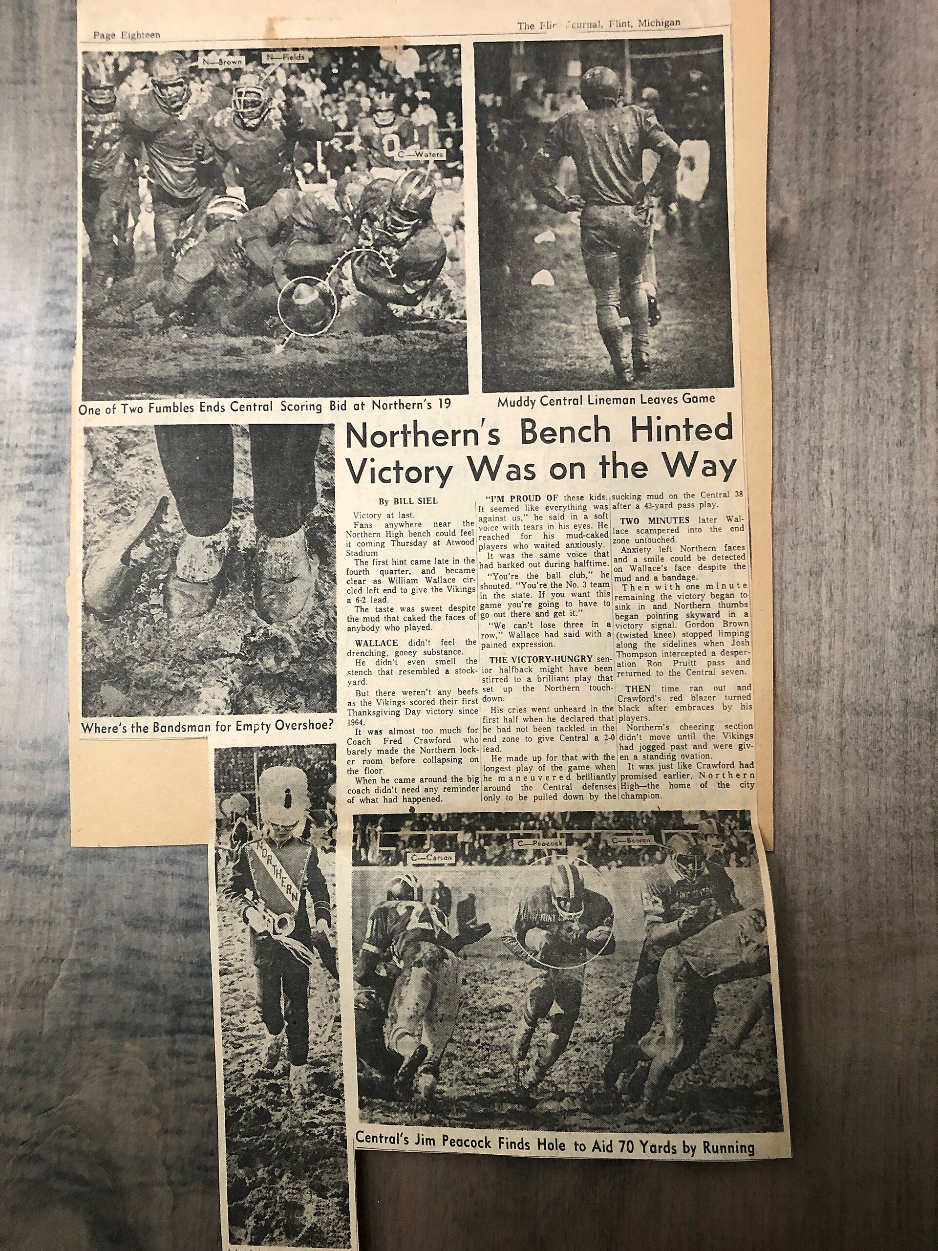 1967 Thanksgiving Day Mud Bowl - Flint Northern & Flint Central