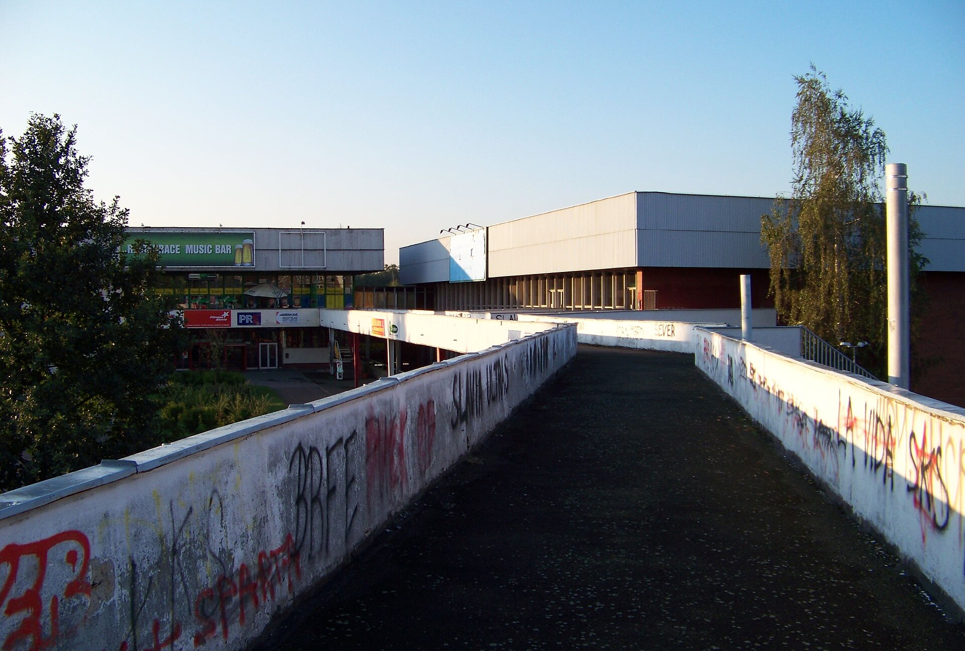 Prague - Vršovice , the Czech Republic . Kubánské náměstí, swimming and ice stadium Eden.