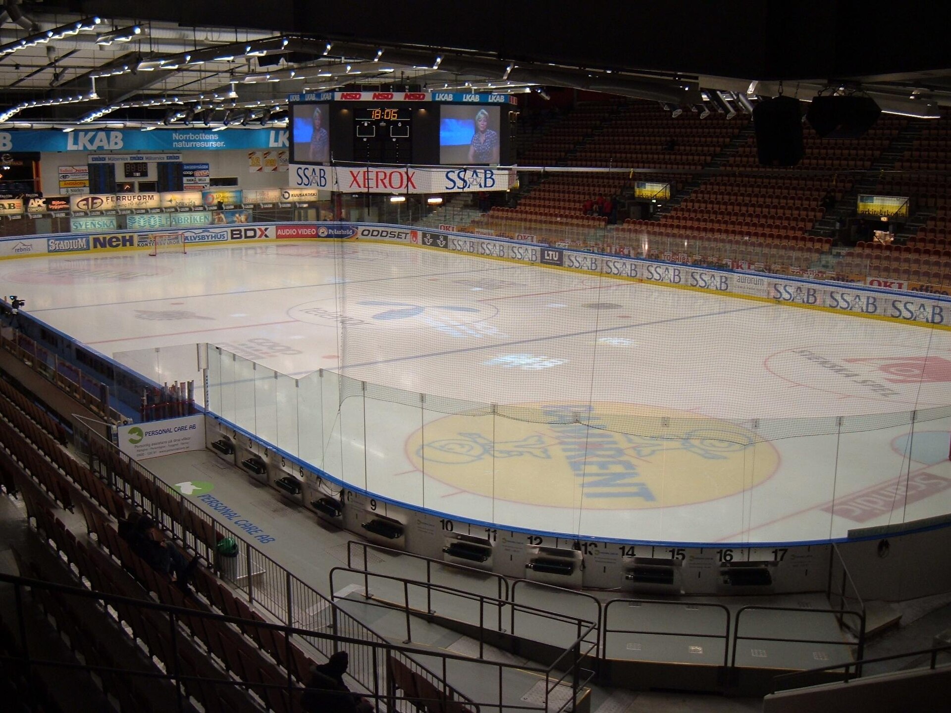Coop Arena in Luleå, Sweden. Indoor.