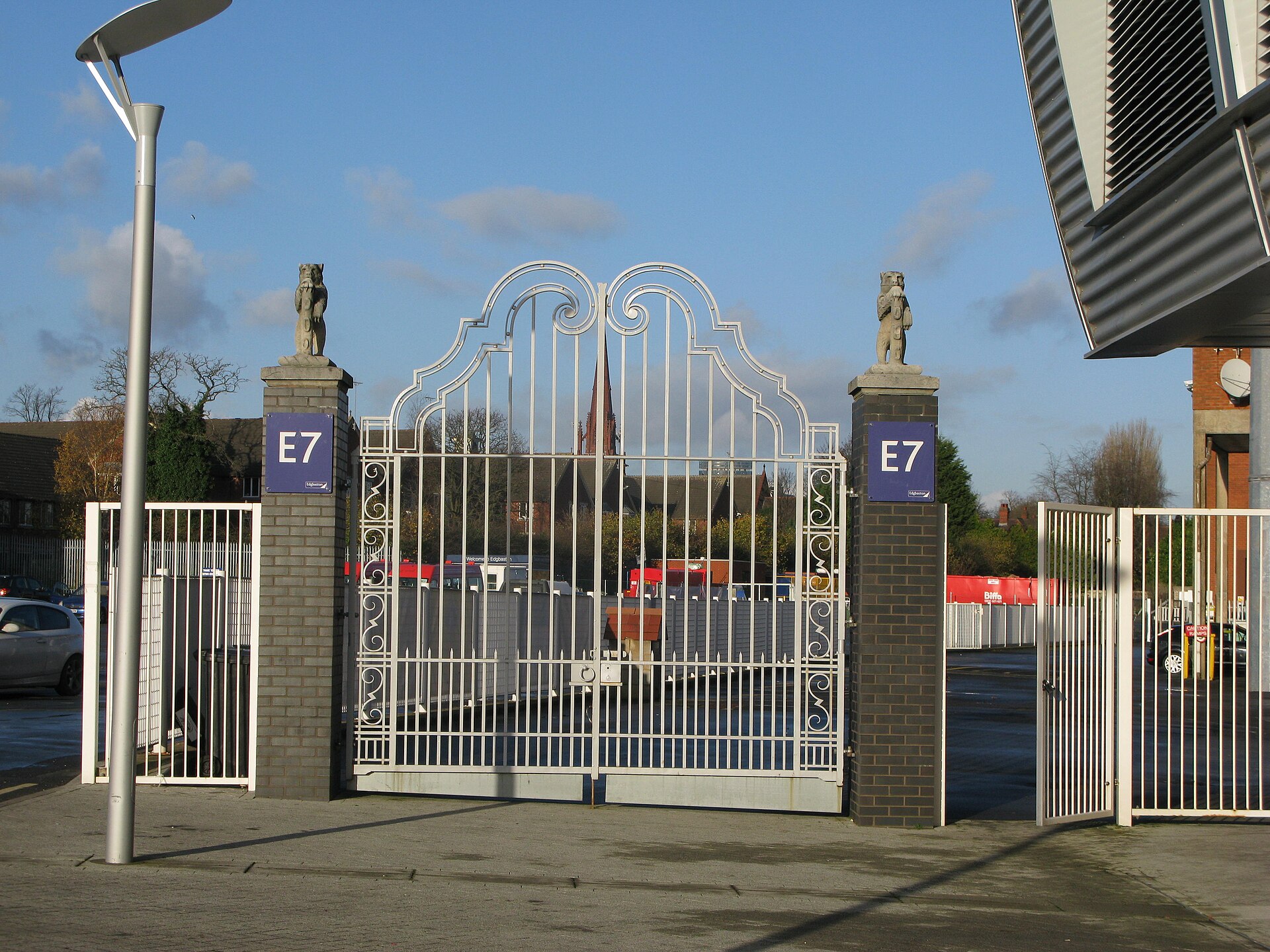 to the North of the stadium