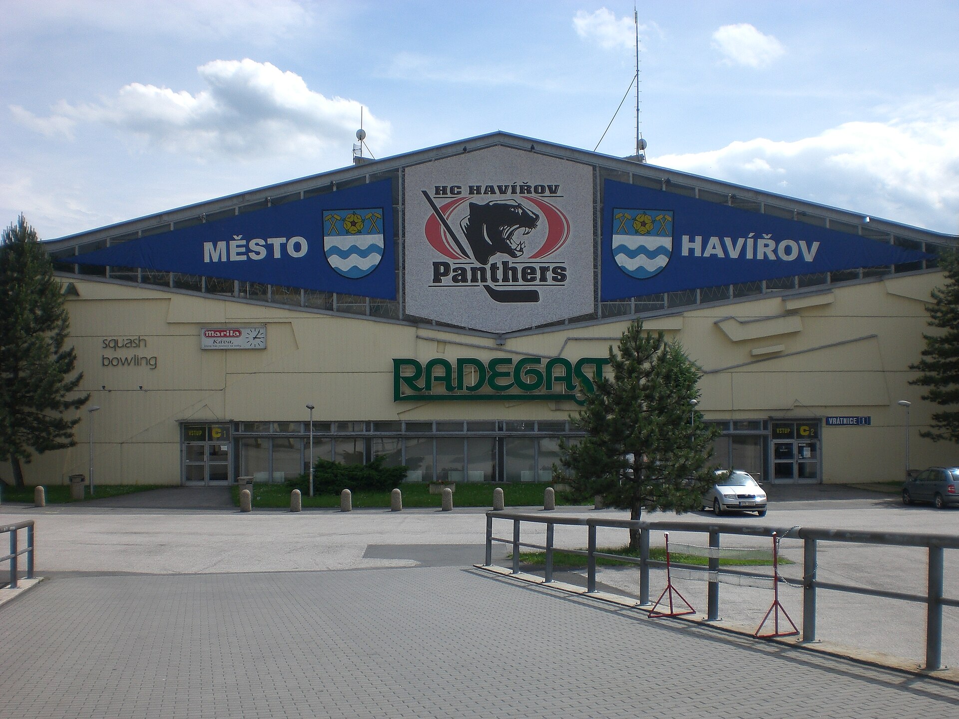 Front of the HC Havirov Panthers stadium
