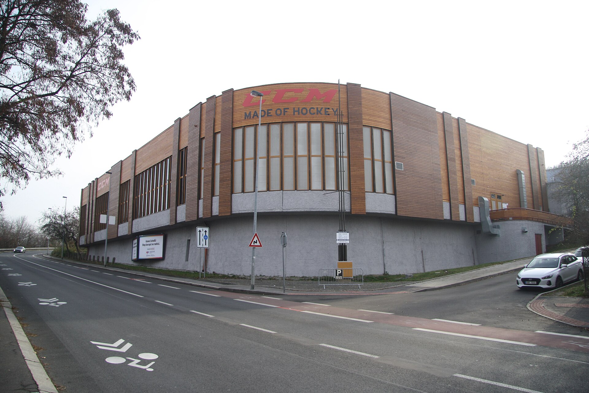 Overview of ice hockey venue Kobra in Braník, Prague.