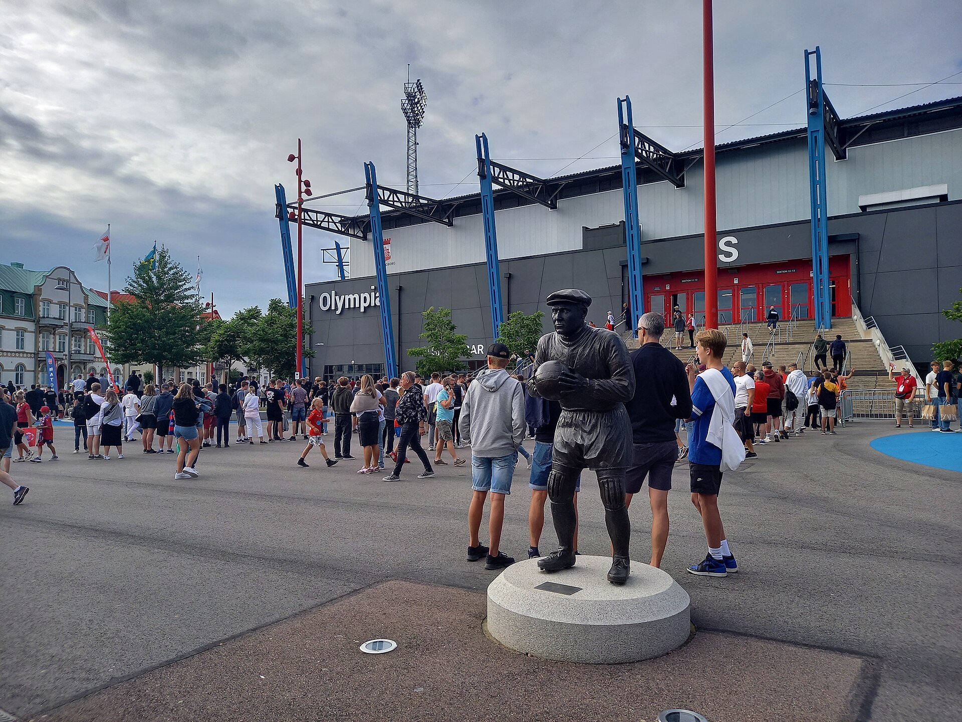 Fans before Allsvenskan match Helsingborg-Djurgården, played on 11th July 2022
