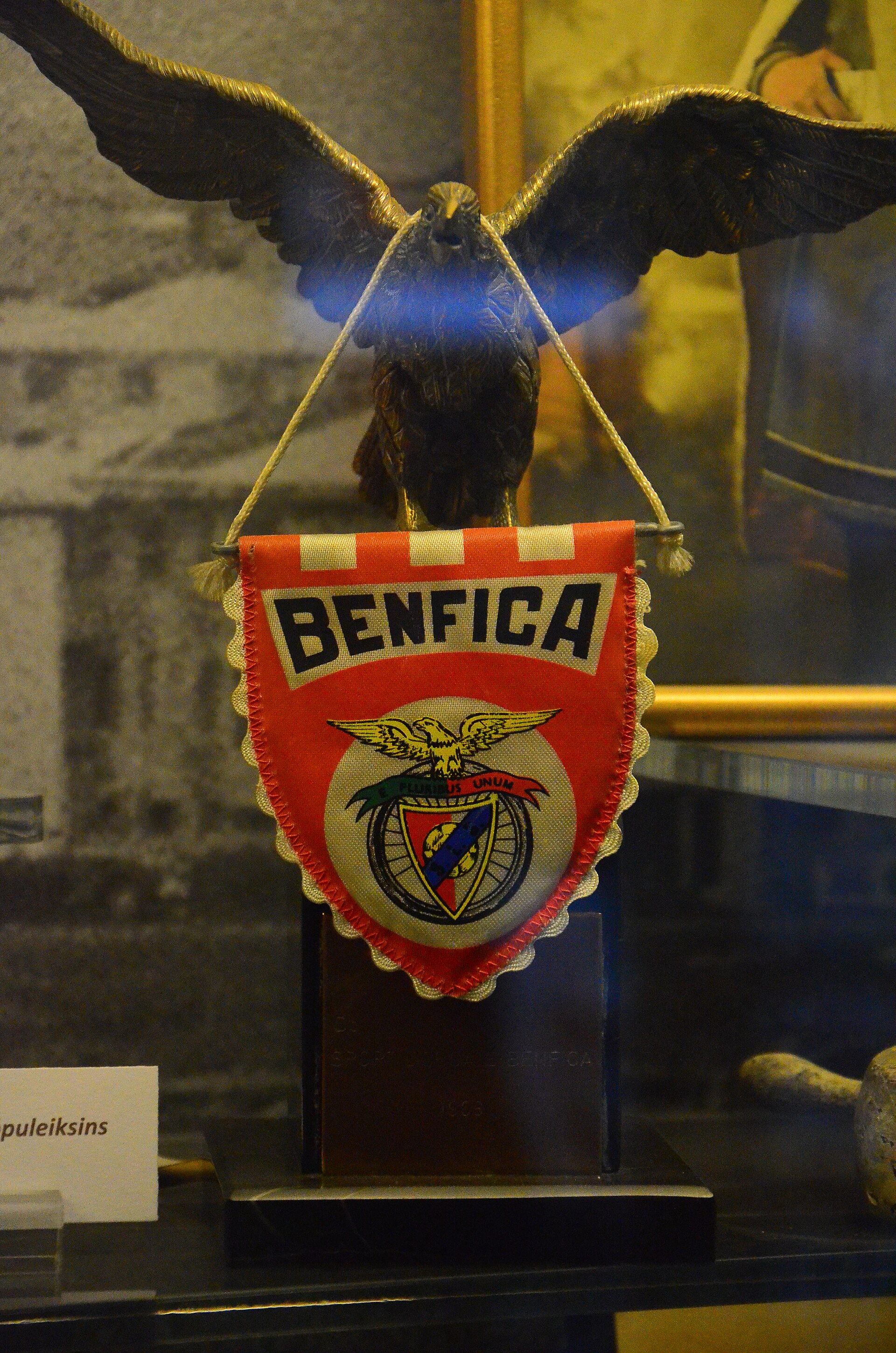 Benfica pendant in the Valur display cabinet