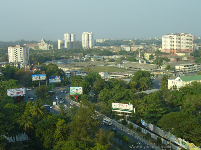 Downtown Yangon.