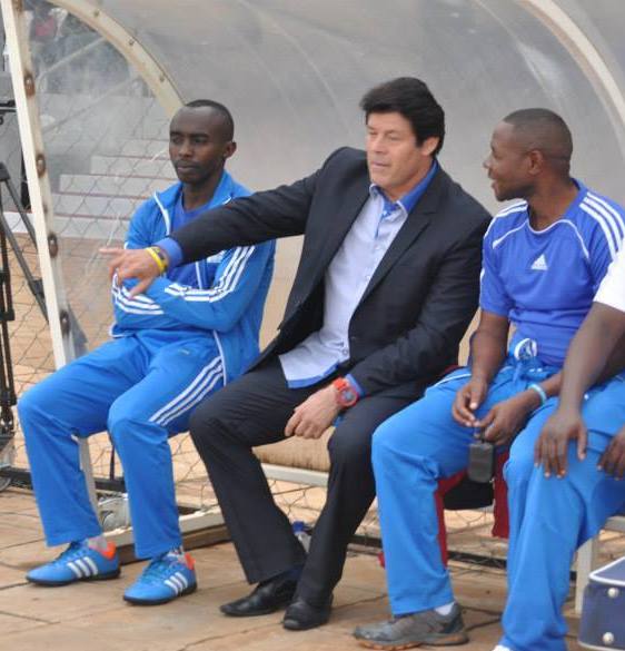 Luc Eymael with Rayon Sports Club during a match against APR club.; 23 March 2014 ; Stade Régional Nyamirambo, Kigali, Rwanda