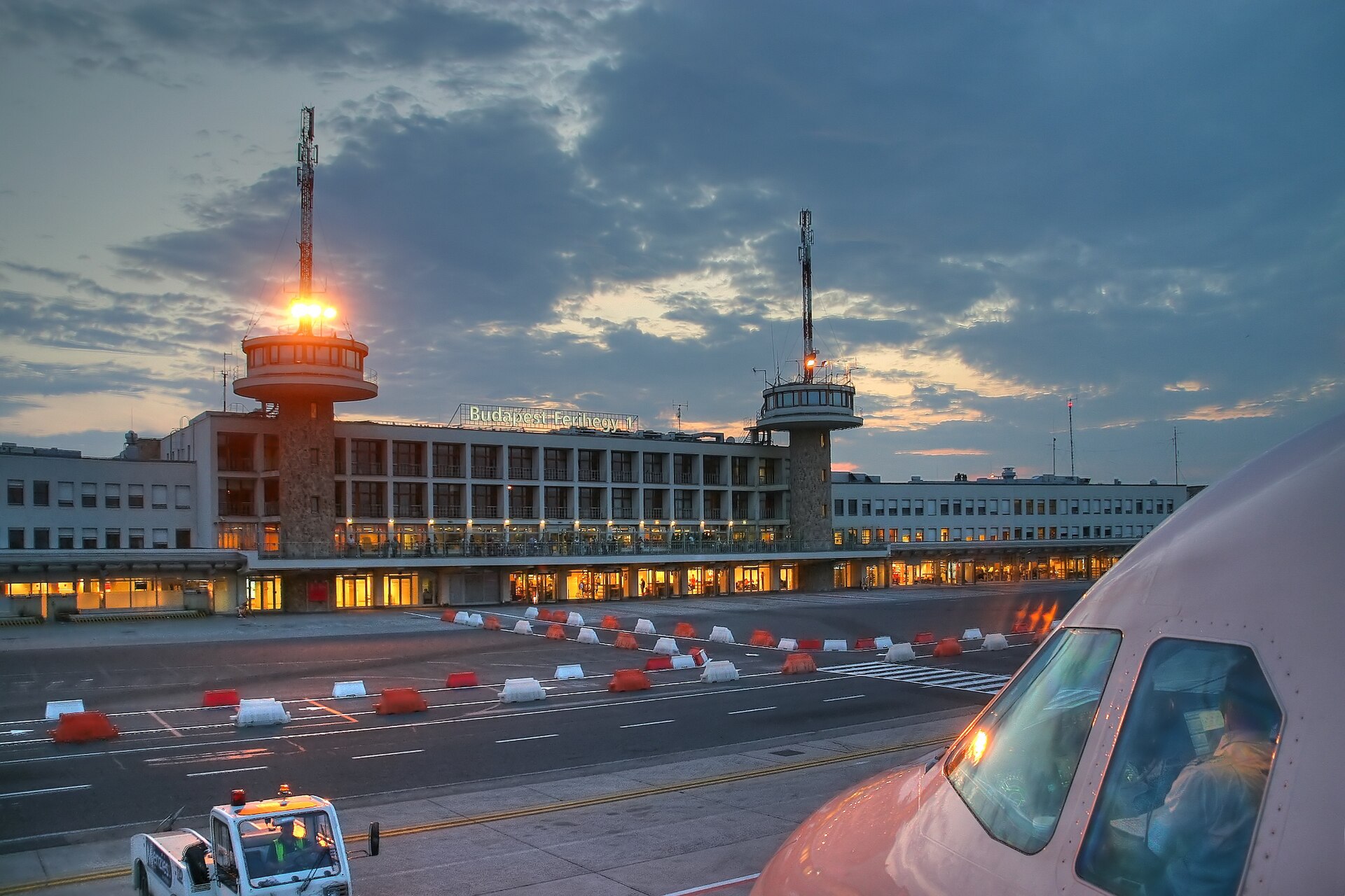 Airport Budapest, Ferihegy, Terminal 1. View from ramp.