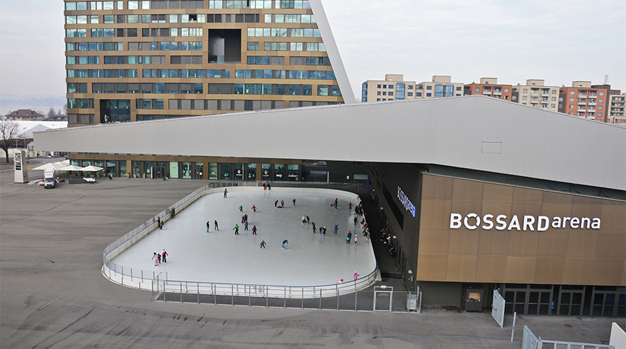 Luftbild / Luftaufnahme Bossard Arena Zug von Skymotion.ch