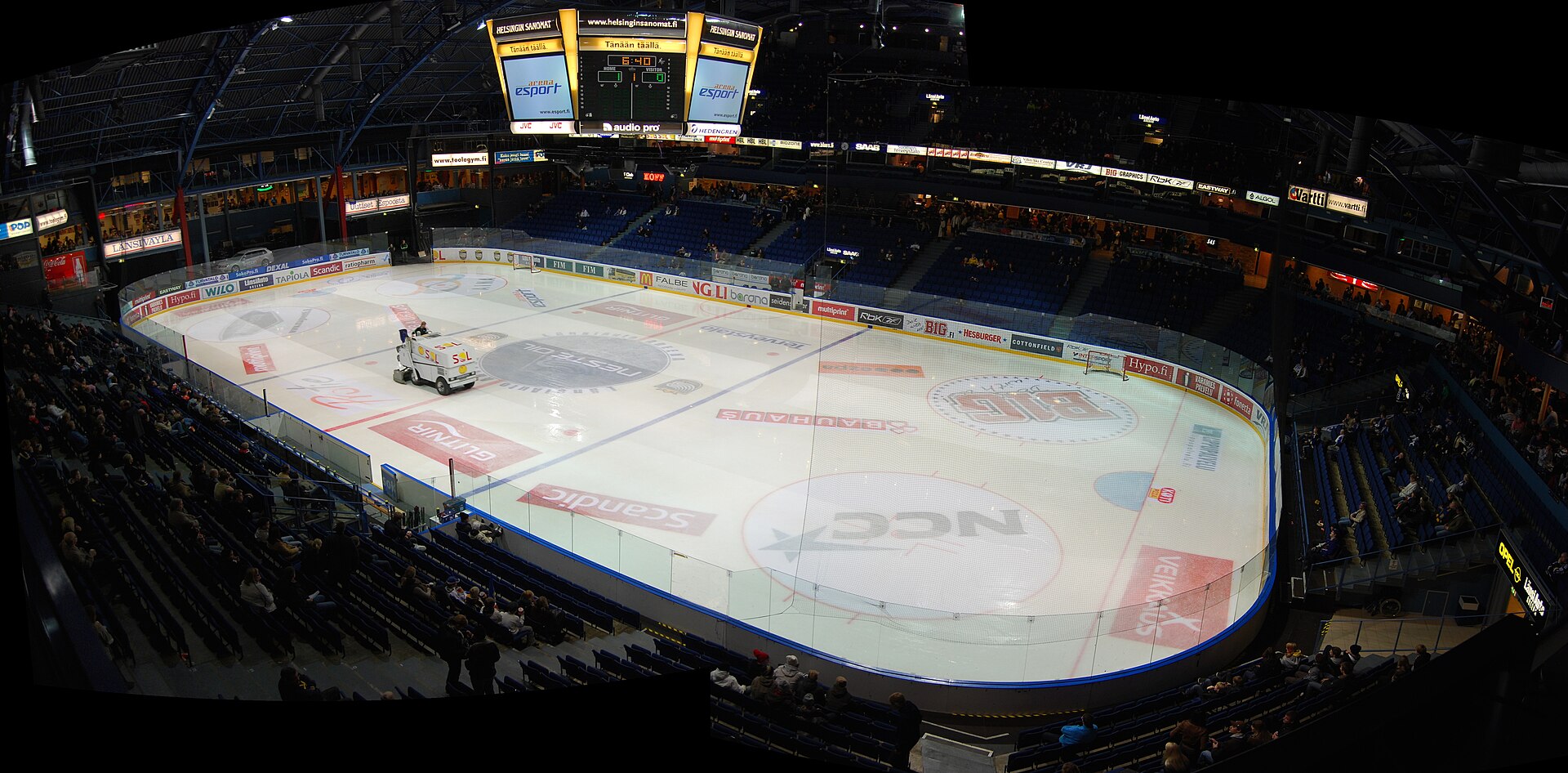 LänsiAuto Areena during an intermission in the Blues vs Tappara game on 25 October 2008