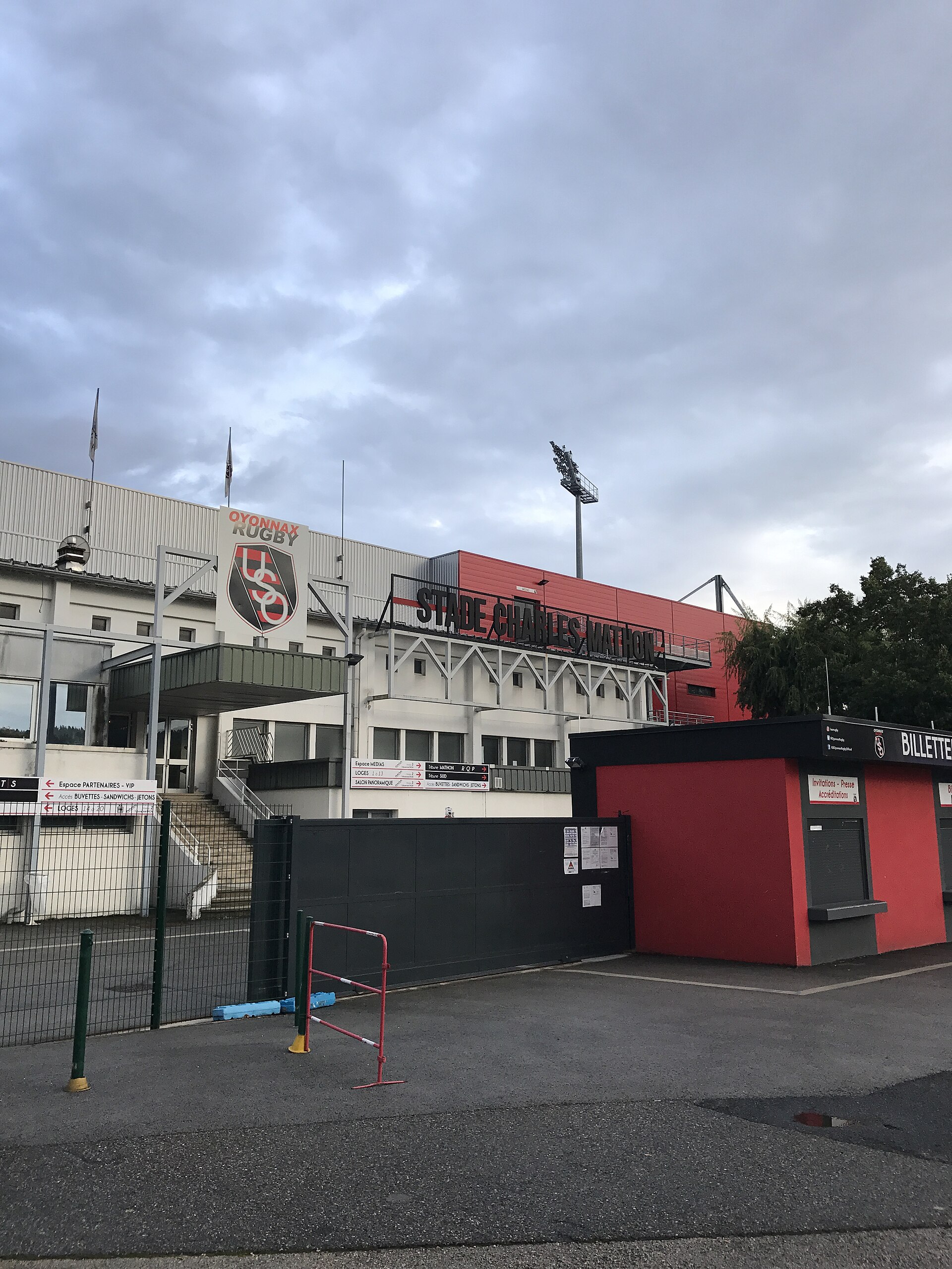 Stade Charles-Mathon à Oyonnax en août 2017.