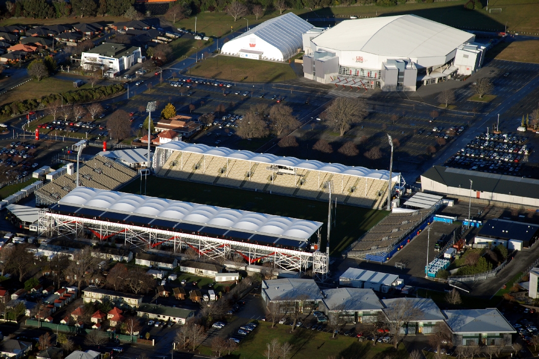 Helicopter flight over Christchurch in July 2012.