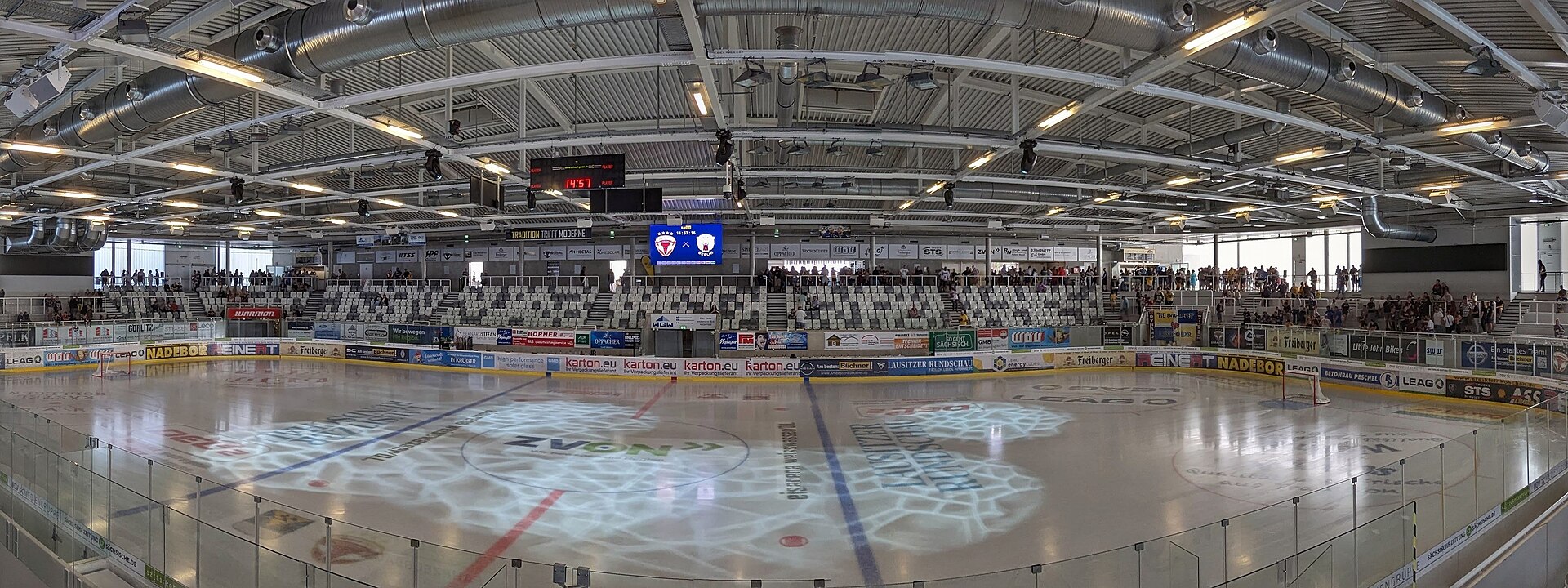 Preparation match of the 2023/24 ice hockey season on August 20, 2023 in the Eisarena Weißwasser: Lausitzer Füchse vs. Eisbären Berlin (1:5) – Eisarena Weißwasser