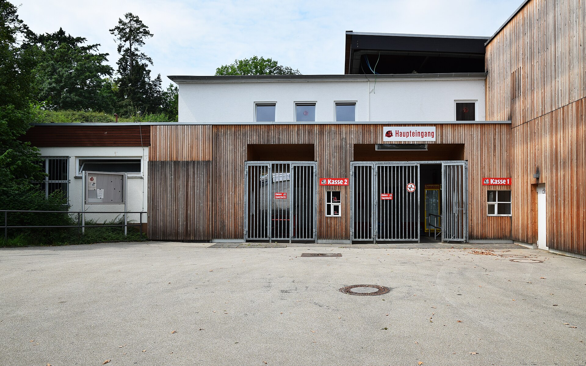 Main entrance of Colonel Knight Stadium in Bad Nauheim