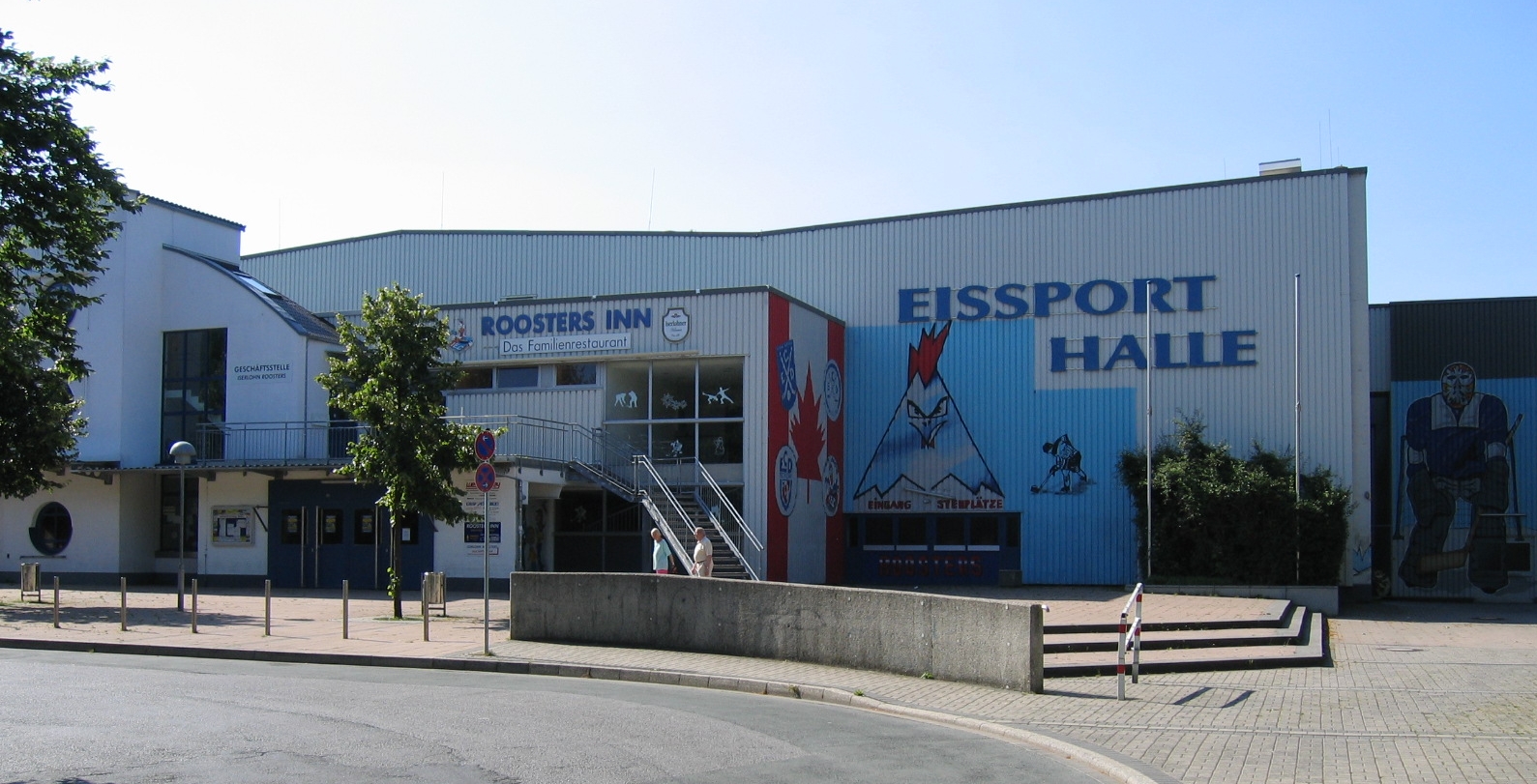 Eissporthalle in Iserlohn (Germany). Graffitikünstler: Stefan Dressler, geb. 1968 aus Nachrodt-Wiblingwerde.