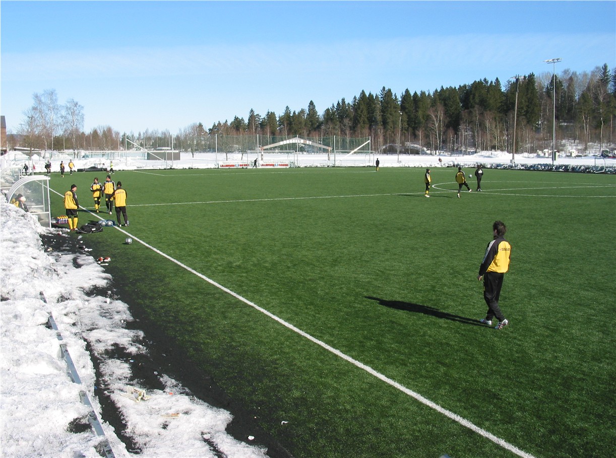 Lillestrøm stadion in Kjeller, Norway. Taken by me on March 25, 2006 and cropped/resized.