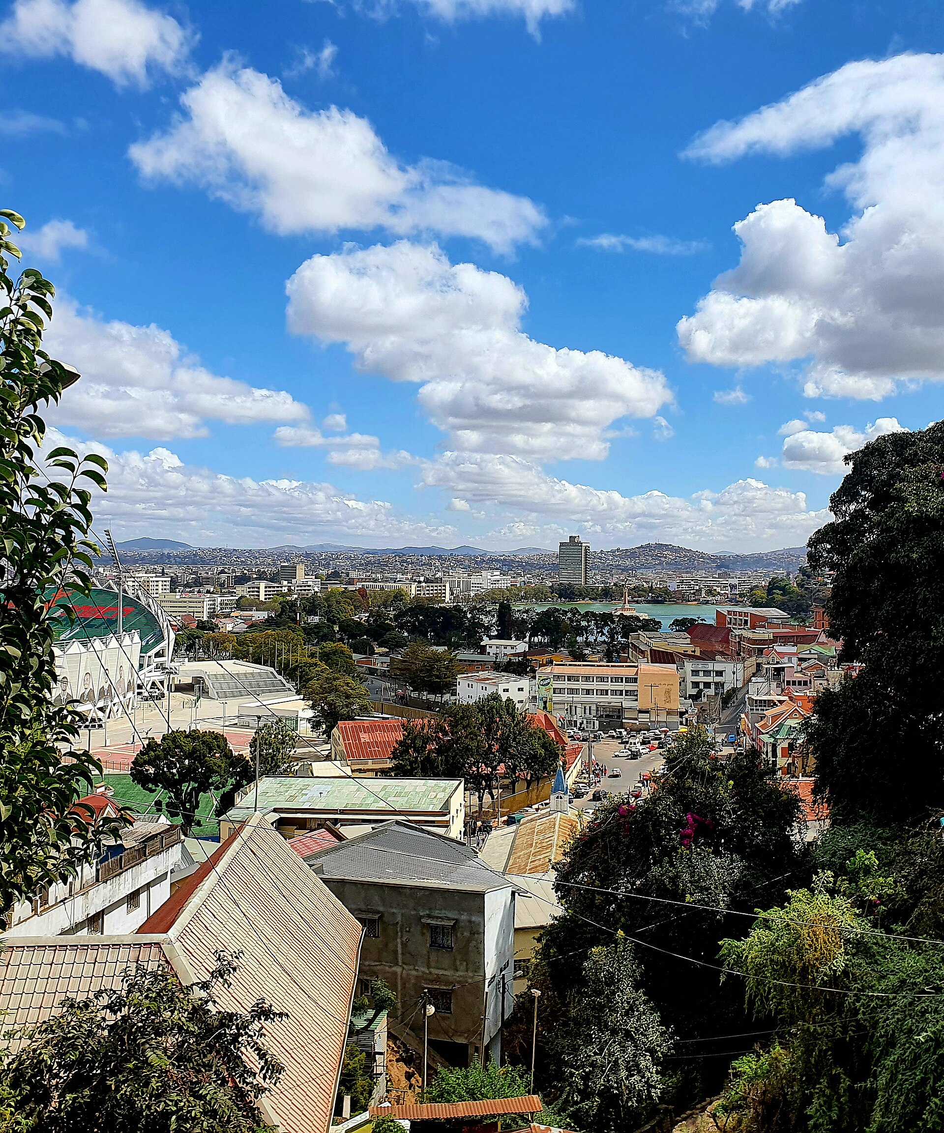 Quartier de Mahamasina à Antananarivo, vu de l'est