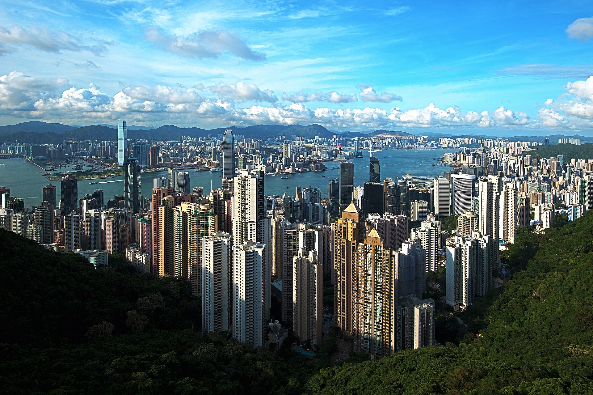 Hong Kong Kowloon Panorama Victoria Peak 2011