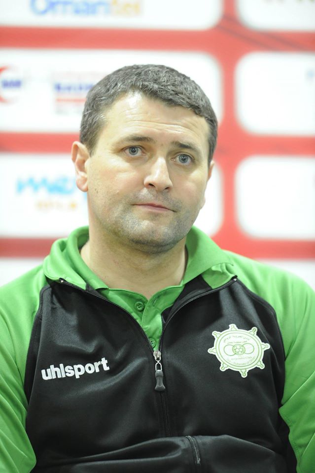 Aristică Cioabă in a press conference for Al Oruba Club of Oman after a match against Al Seeb Club. 13 September 2013 Al Seeb Stadium Photographer email id - alhosniomani20@gmail.com