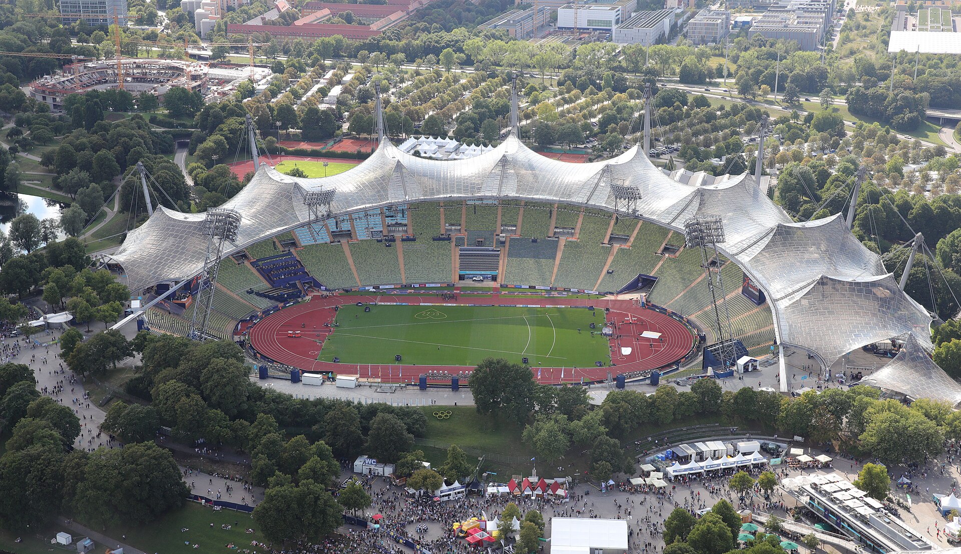 Olympic Park Munich, view from the Olympic Tower