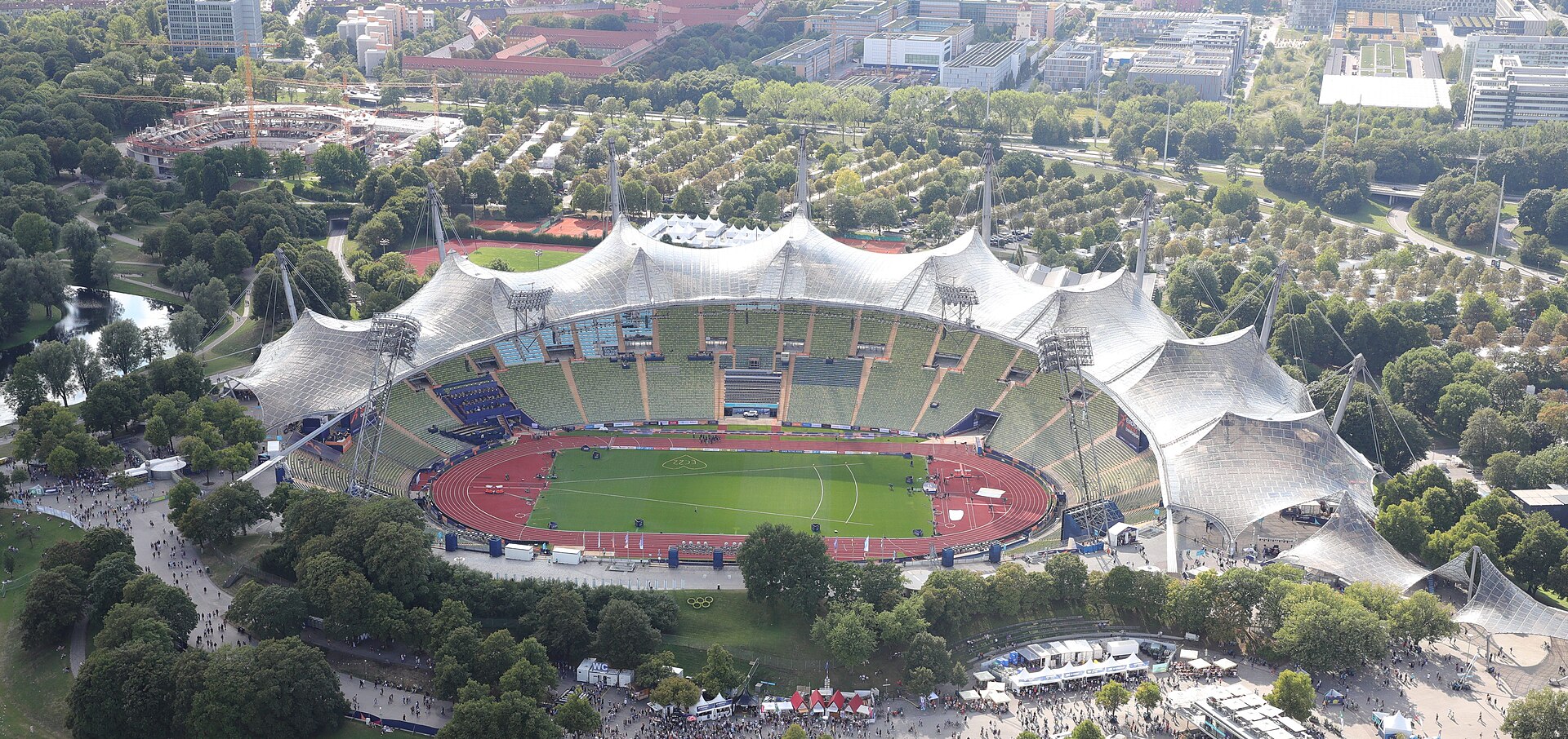 Olympic Park Munich, view from the Olympic Tower