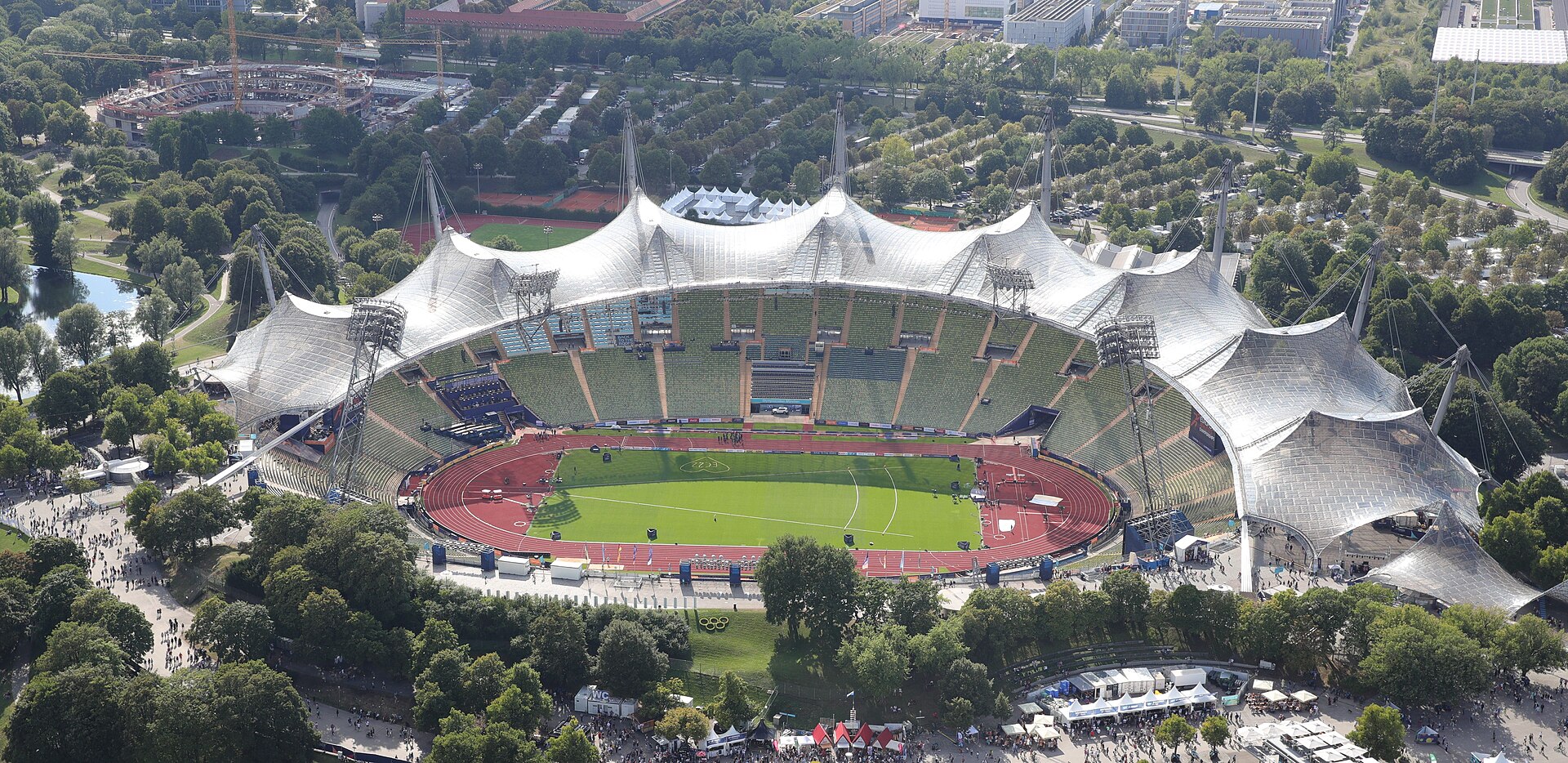 Olympic Park Munich, view from the Olympic Tower