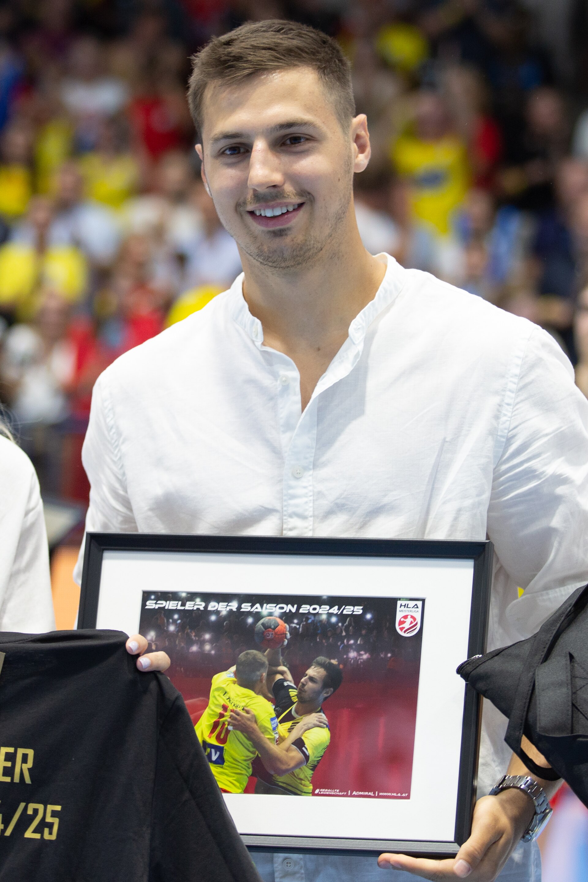 Markus Mahr bei der Auszeichnung als Spieler der Saison 2024/25