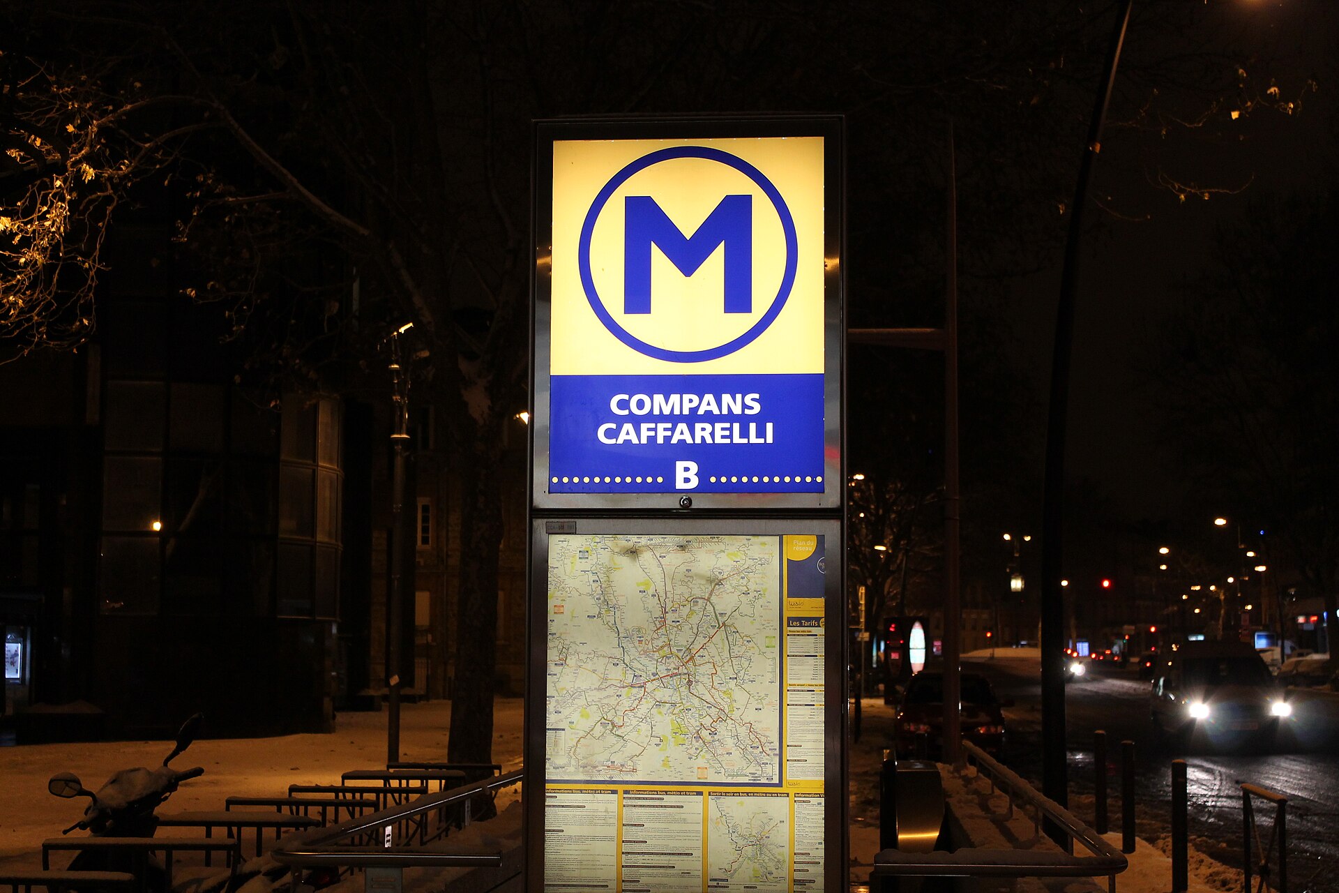 L'édicule de la station Compans Caffarelli, Ligne B du métro de Toulouse