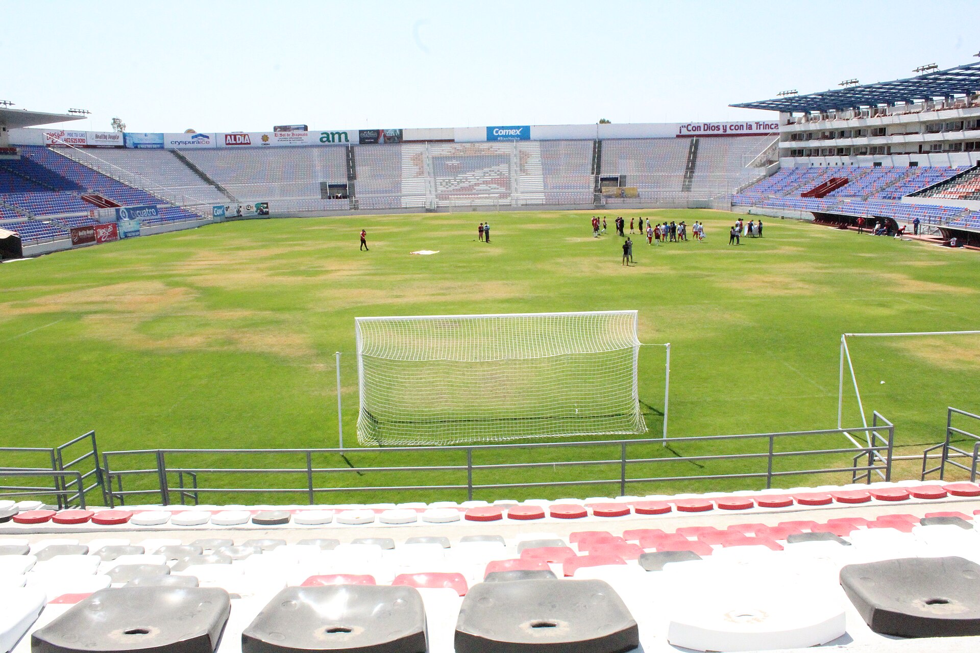 El estadio Sergio León Chávez tras la primera etapa de remodelación.