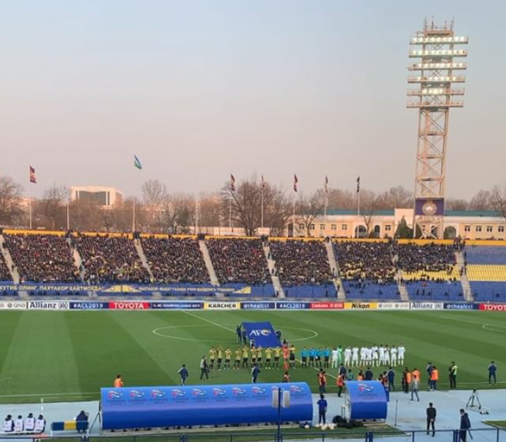 Pakhtakor Central Stadium in Tashkent (Uzbekistan). AFC Champions League 2019 Match.