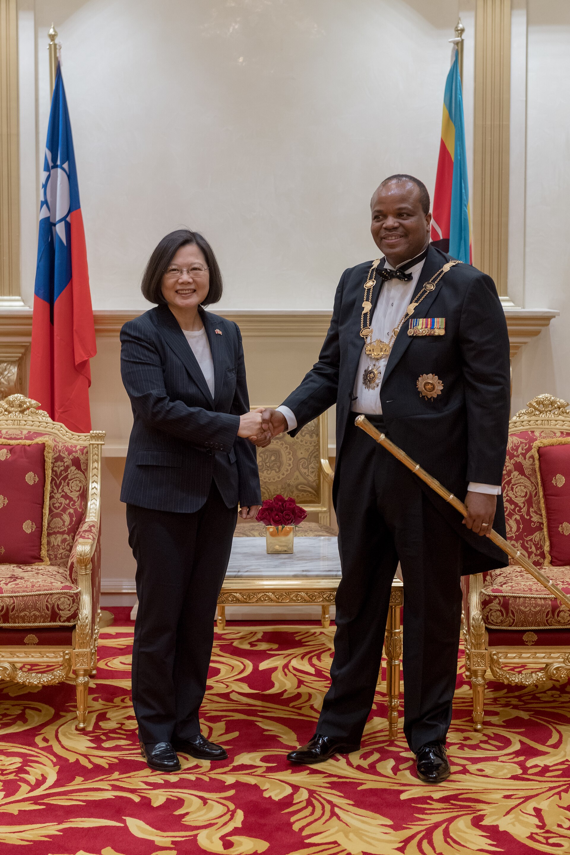 President Tsai and King Mswati III of Swaziland. (2018/04/17) 授權方式及範圍：<a href=" http://www.president.gov.tw/Default.aspx?tabid=1543 " rel="nofollow">中華民國總統府│政府網站資料開放宣告</a> Authorization Method & Scope: <a href=" http://english.president.gov.tw/Default.aspx?tabid=1272 " rel="nofollow">Office of the P