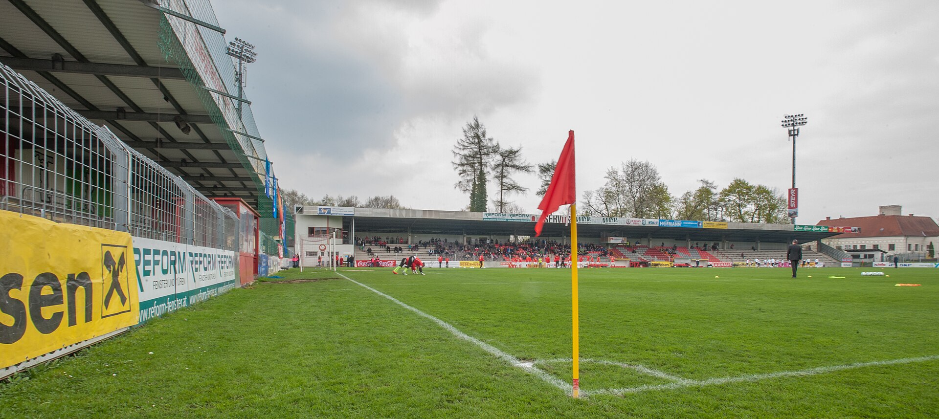 Steyr, Austria, 10.04.2016, ÖFB Frauen EM-Qualifikation - Österreich vs Norwegen. Bild zeigt Vorwärts-Stadion Steyr.