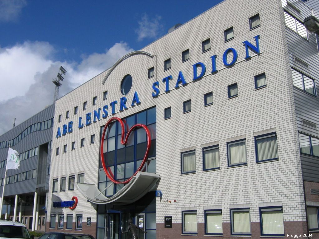 Football stadium "Abe Lenstrastadion" in Heerenveen (Netherlands)