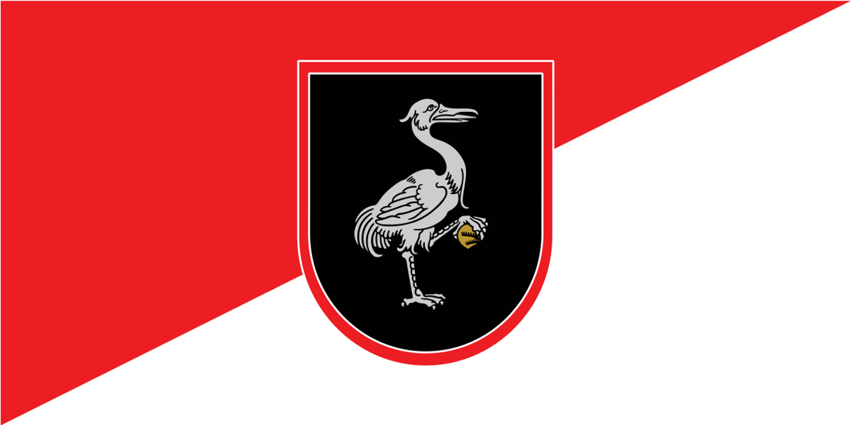 Flag of Grobiņa, Latvia. Adopted by the Council of South Kurzeme Municipality on 30 March 2023. Author - Dace Gailīte. First unveiled on 27 February 2023. Legal document: likumi.lv Colors: gold PANTONE 873C CMYK 0/32/100/9 RGB 211/142/0; black PANTONE Black C CMYK 0/0/0/100 RGB 0/0/0; red PANTONE 18