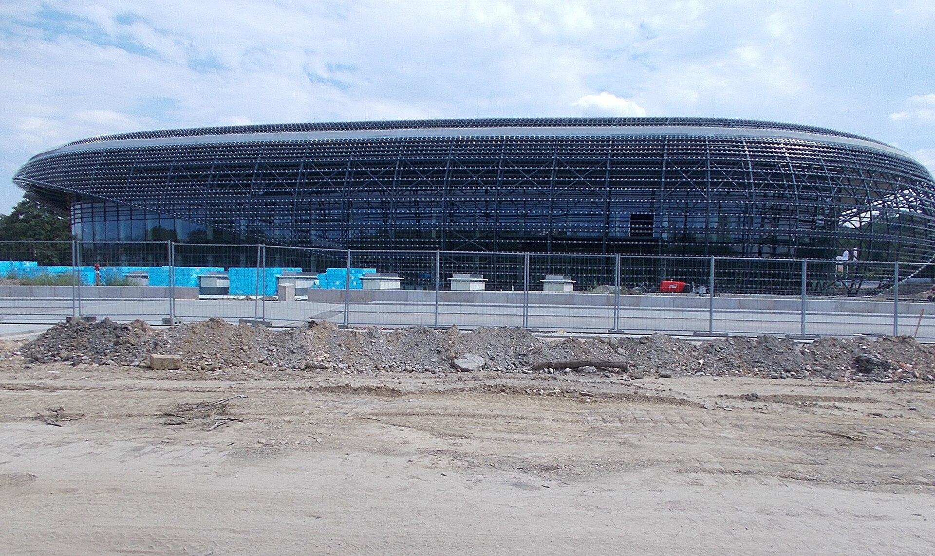 Multi-purpose stadium/sports hall/arena? under construction - Olimpikon Street,Óváros neighborhood, Tatabánya , Komárom-Esztergom County , Hungary .
