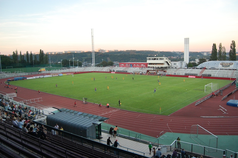 Juliska Stadium hosting round 4 of the 2011–12 Gambrinus liga, match between FK Dukla Praha and FC Viktoria Plzeň