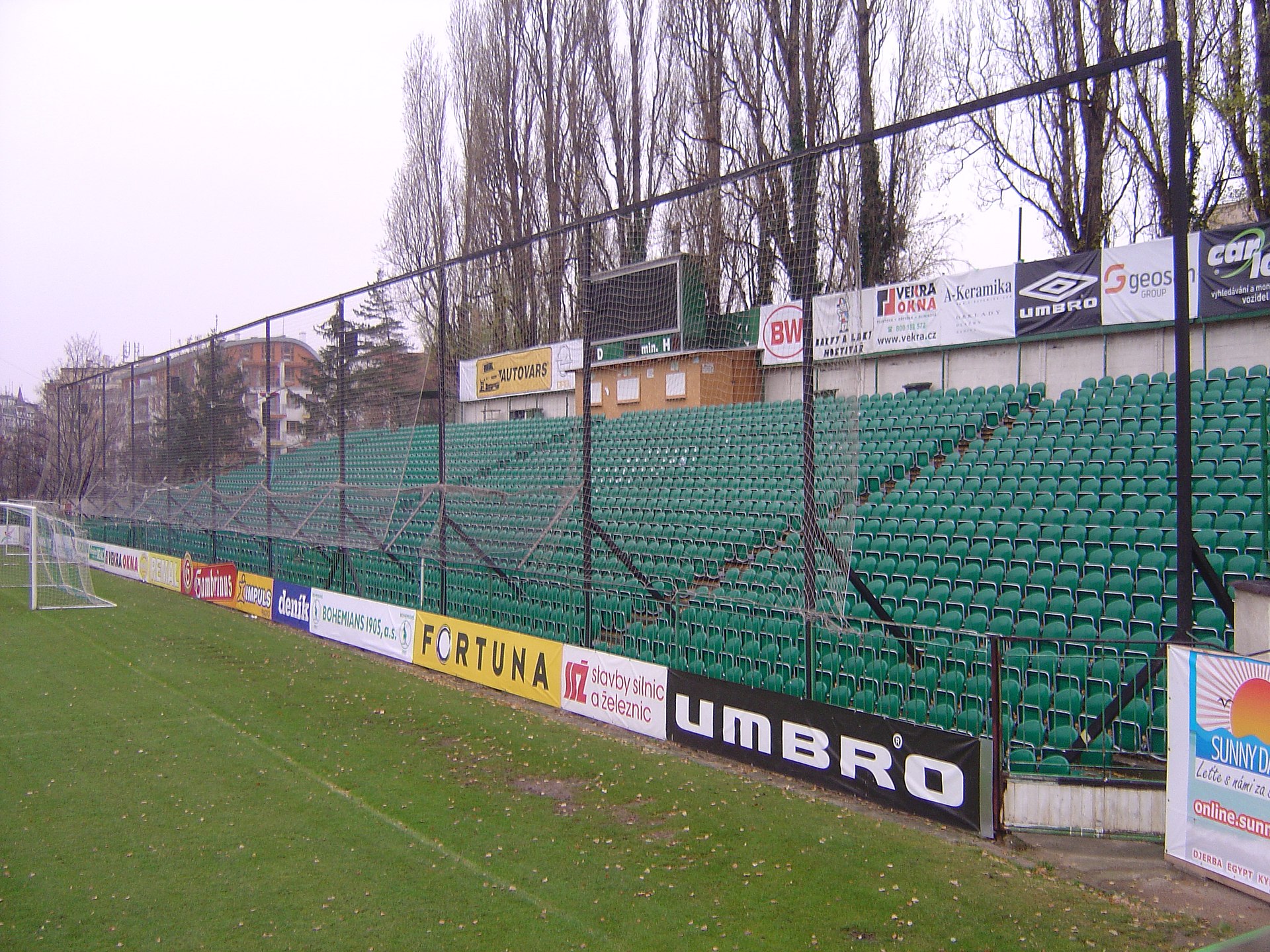 North Stand at Ďolíček Stadium, Prague, Czech Republic