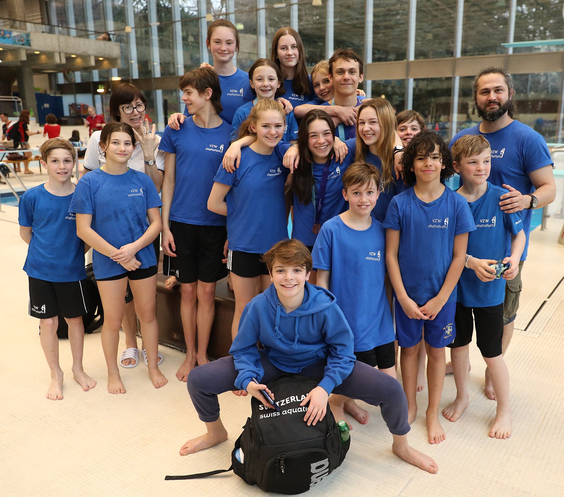Training at the Swiss Winter Junior Championships on 12 March 2022. Depicted: Verein Zürcher Wasserspringer.