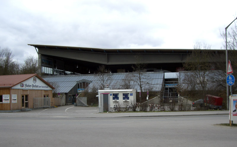 View of the municipal ice rink in Straubing, Germany