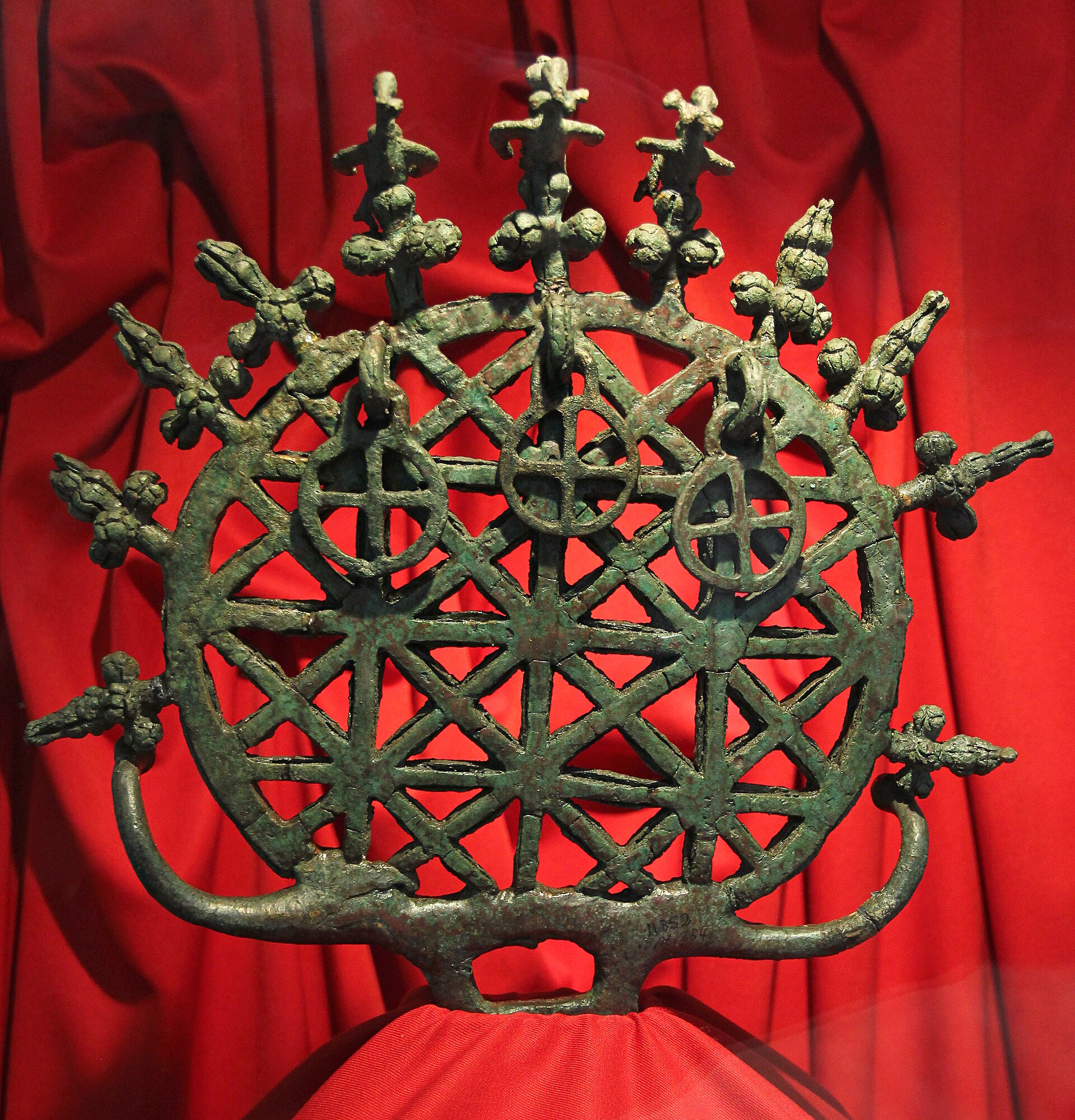 Standard of Alaca Höyük in disc form with grid, called "sun slice", in the Museum of Anatolian Civilizations in Ankara