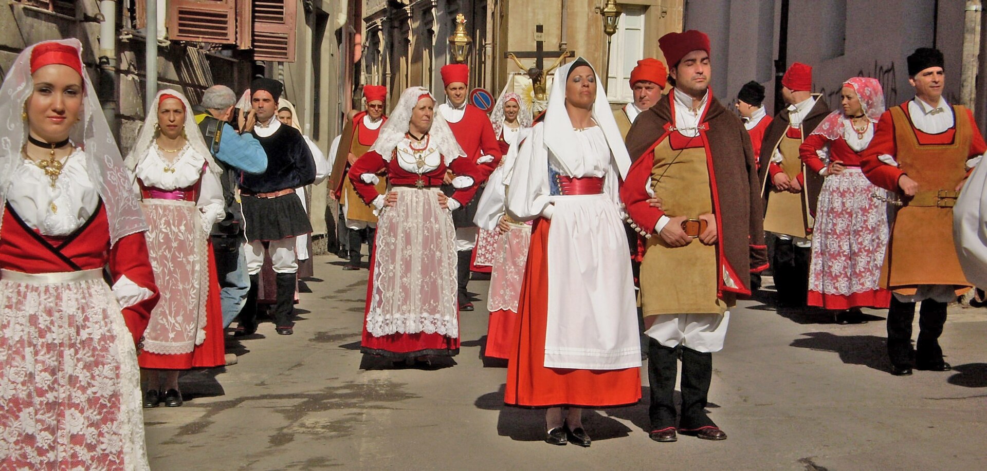 Traditional sassarese costumes, sardinia