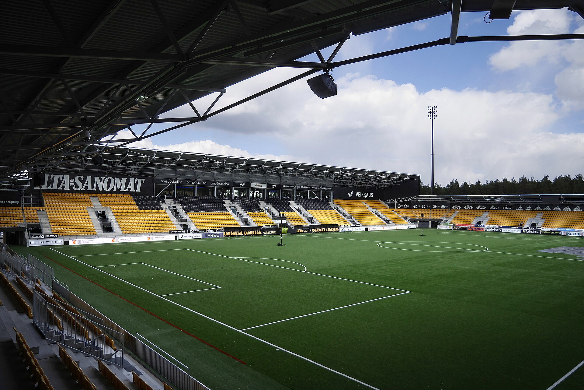 OmaSp Stadion -football stadium in Seinäjoki, Finland.