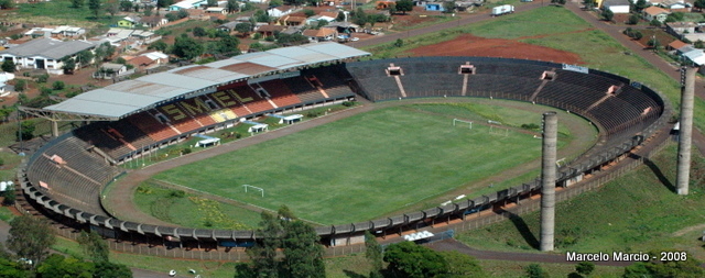 Aerial view of the Olympic Stadium Regional Arnaldo Busatto - Cascavel - Paraná - Brazil
