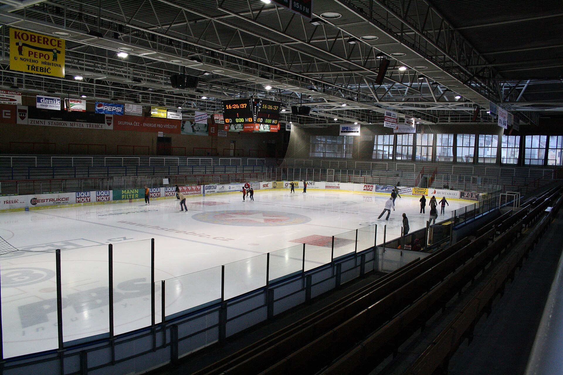Ice rink in třebíč ice hockey arena.