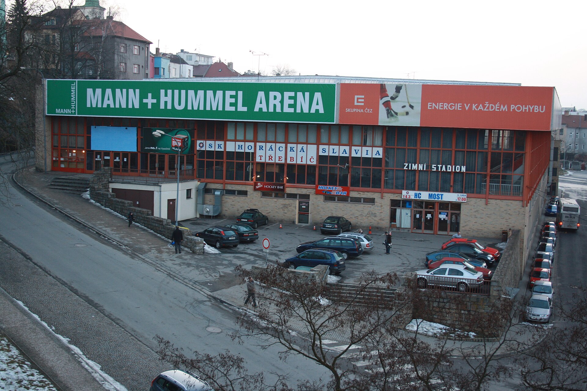 Mann+Hummel Arena ice hockey venue in Třebíč, Czech Republic.