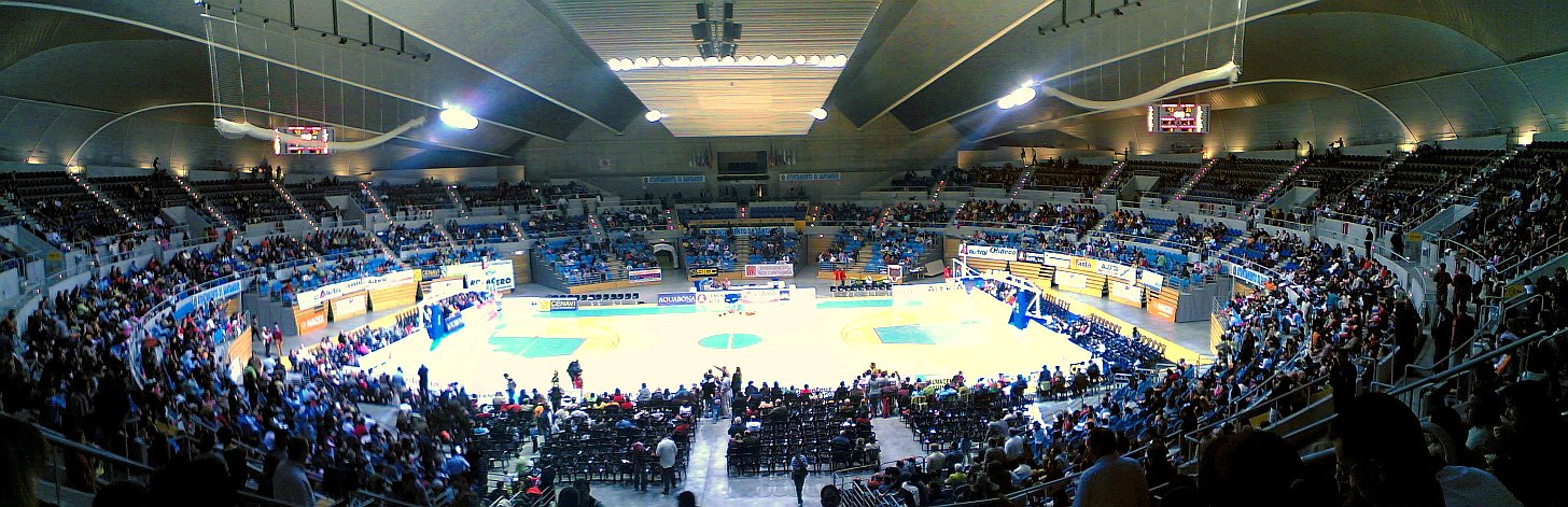 Sports Palace of Santander. Match of basketball between the Cantabria Wolves and the C.B. Tarragona.
