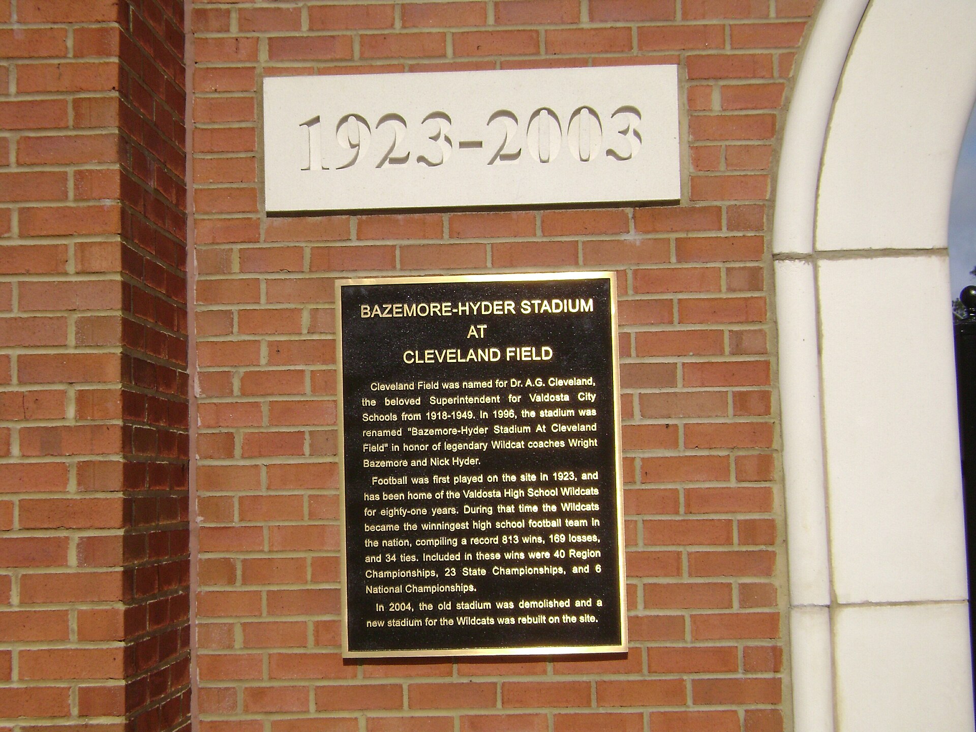 Bazemore–Hyder Stadium in Valdosta, Lowndes County, Georgia