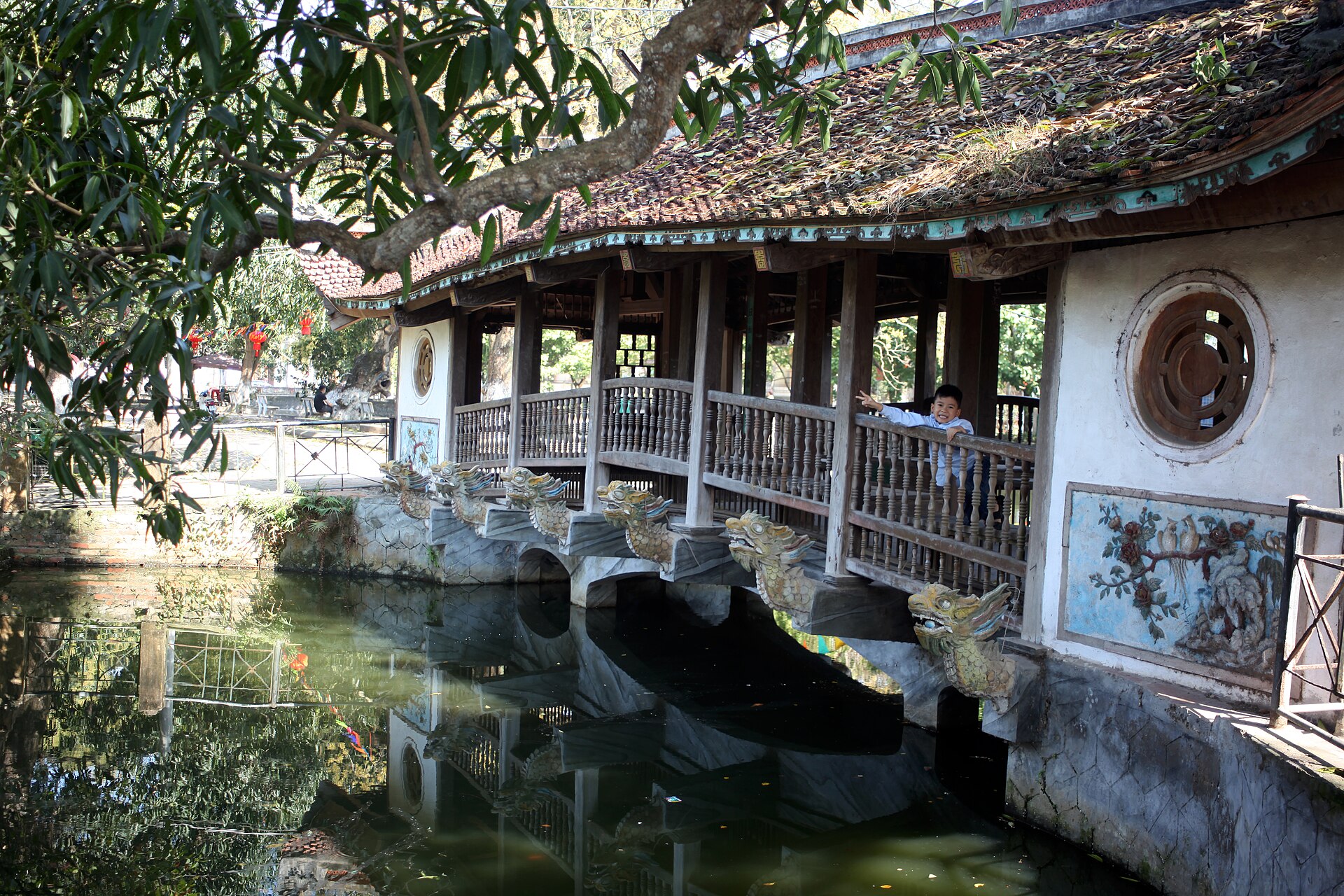 Covered bridge in Binh Vong village, Thuong Phuc Commune, Hanoi