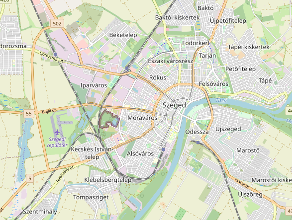 Szeged térképe