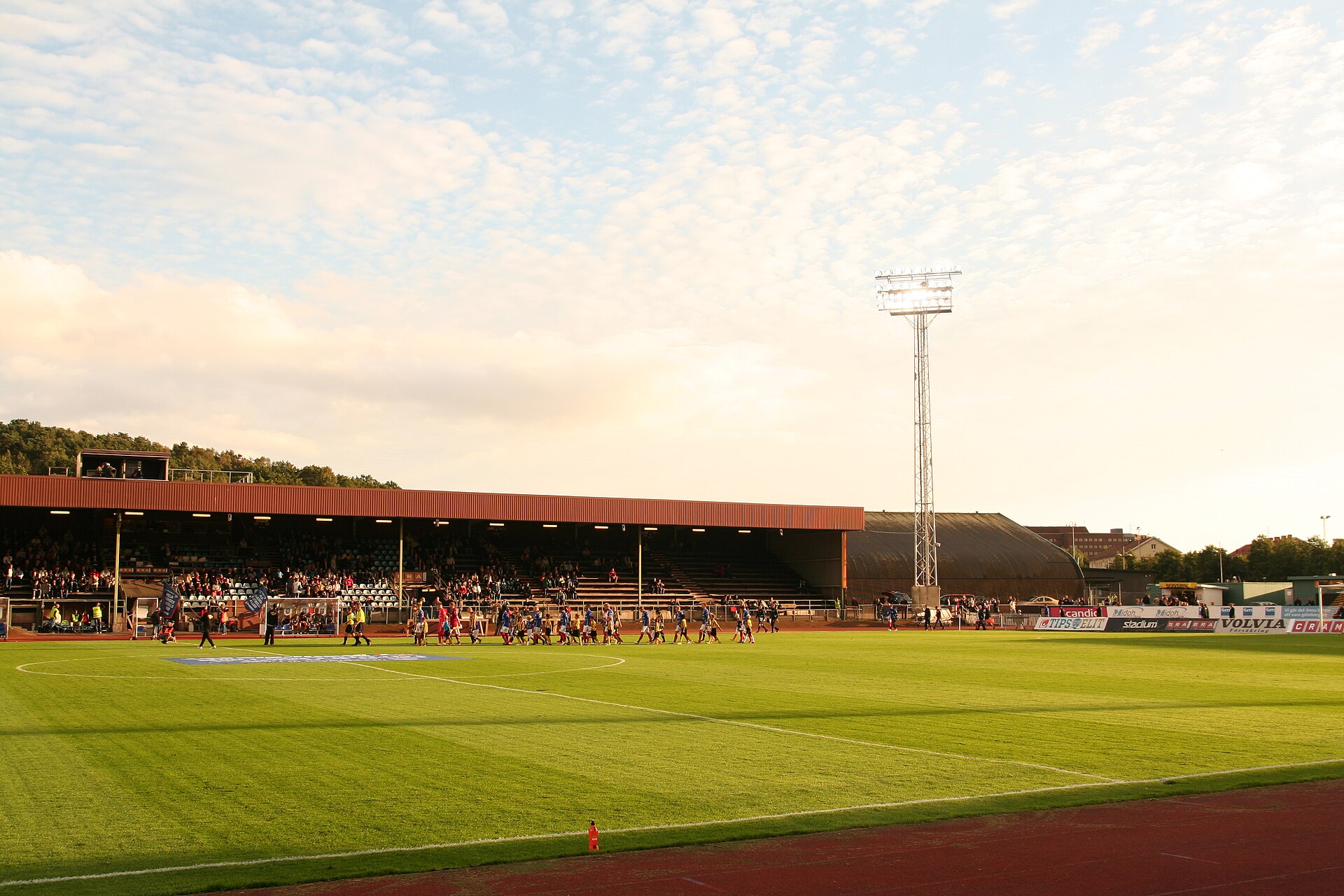 Rambergsvallen in Göteborg, Sweden. Photo from the northern grandstand before the match between BK Häcken and Åtvidabergs FF.